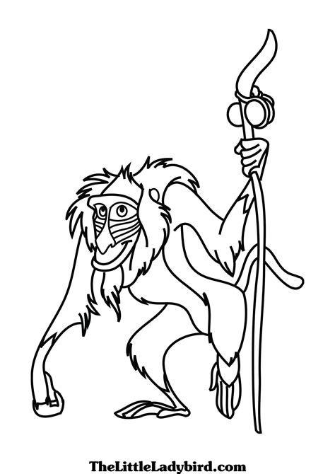 rafiki lion king coloring pages