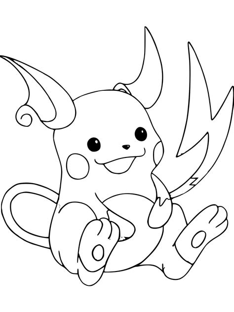 raichu coloring pages