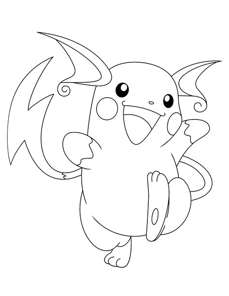 raichu pokemon coloring pages