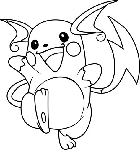 raichu pokemon coloring pages