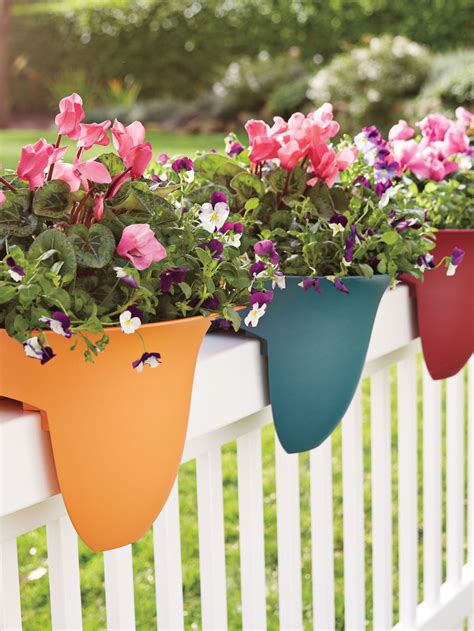 railing flower pots