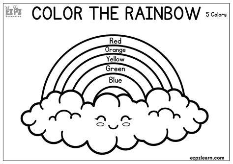 rainbow colouring worksheet
