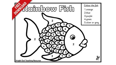 rainbow fish coloring activity