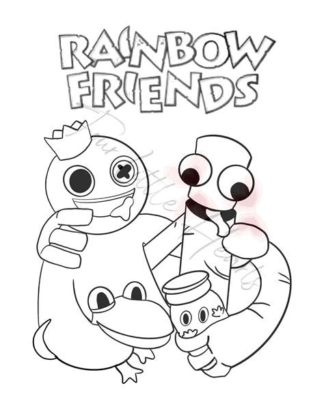 rainbow friend coloring pages