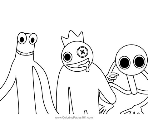 rainbow friends coloring page roblox