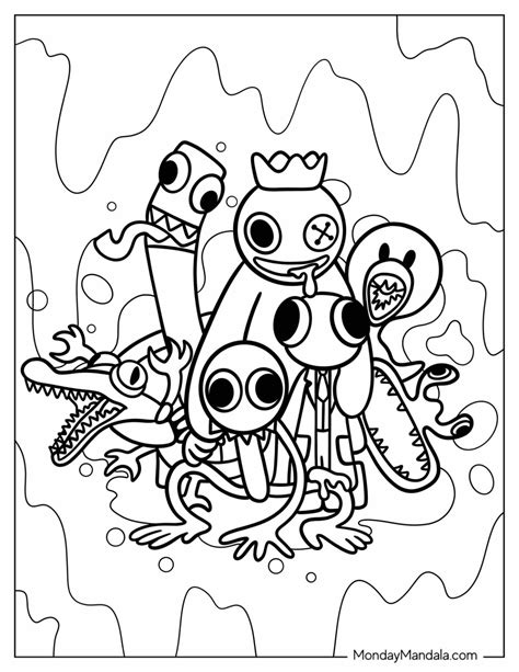 rainbow friends coloring pages pdf