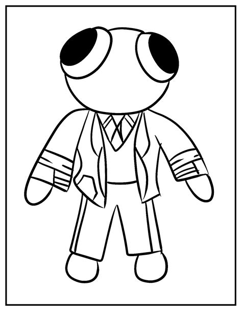 rainbow friends coloring pages red