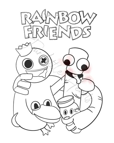 rainbow friends colouring