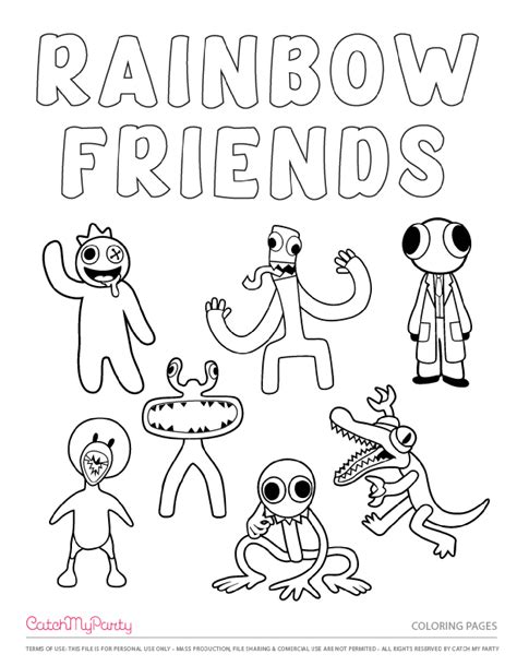 rainbow friends printables