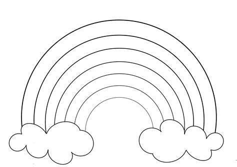 rainbow outline printable