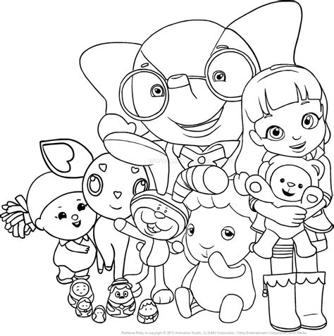 rainbow ruby coloring pages