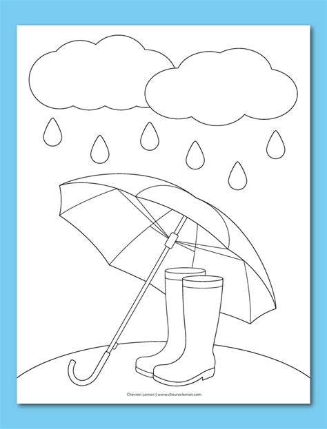 rainy day coloring pages pdf