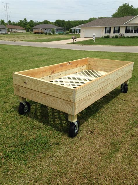 raised garden bed on wheels