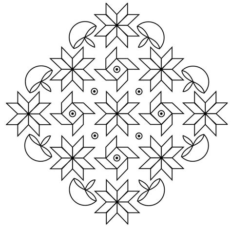 rangoli coloring pages printable