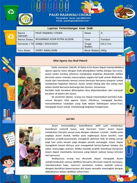 raport anak tk
