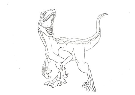 raptor blue coloring pages