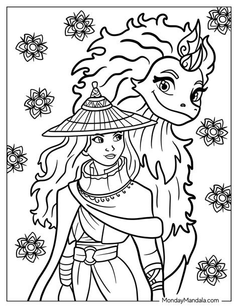 raya coloring pages