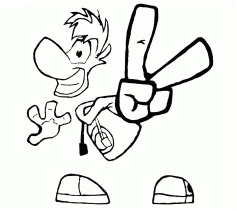 rayman coloring pages