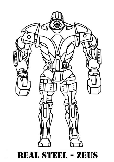 real steel coloring pages