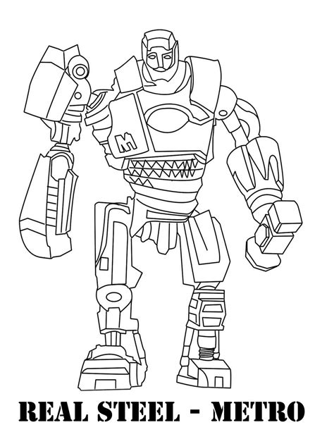 real steel coloring pages