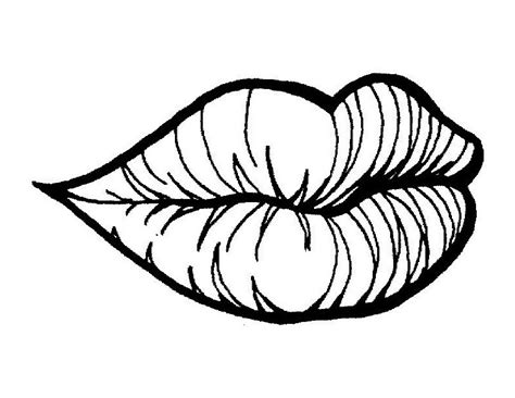 realistic lips coloring pages