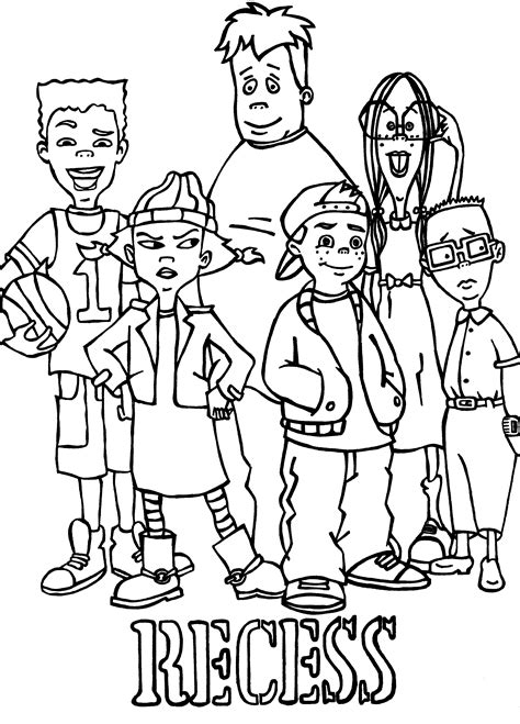 recess coloring pages