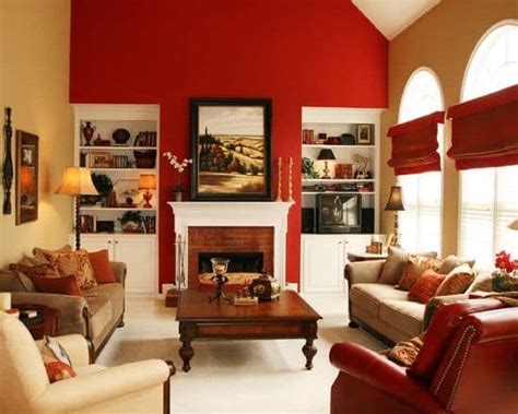 red accent walls
