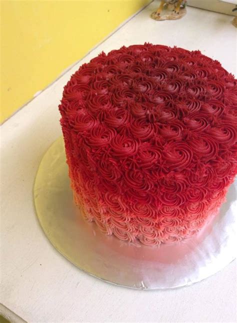 red ombre cake
