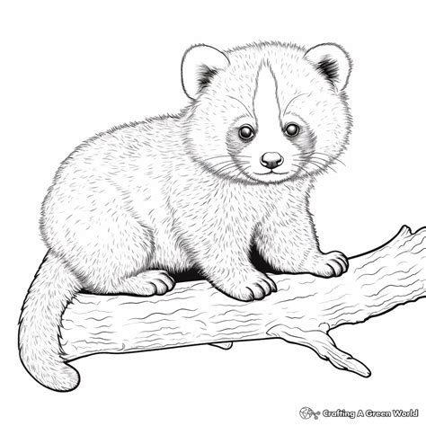 red panda coloring