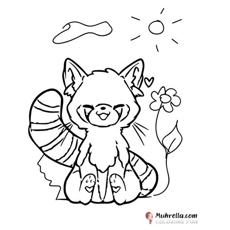 red panda coloring pictures