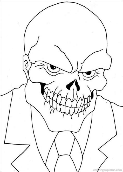 red skull coloring pages