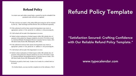 Refund Cancellation Policy Template