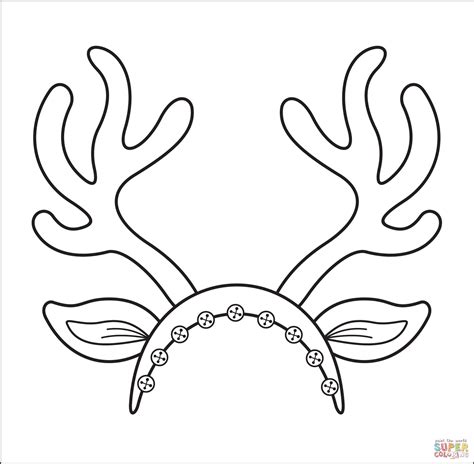 reindeer antlers coloring pages