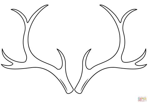 reindeer antlers coloring pages