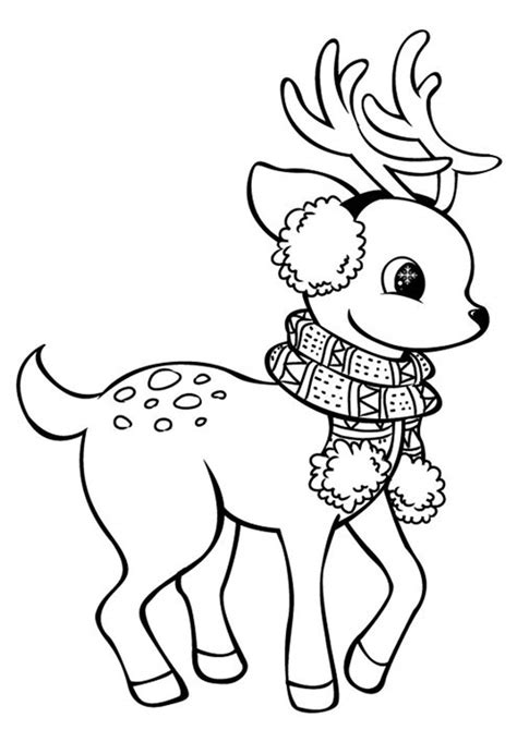 reindeer coloring sheet