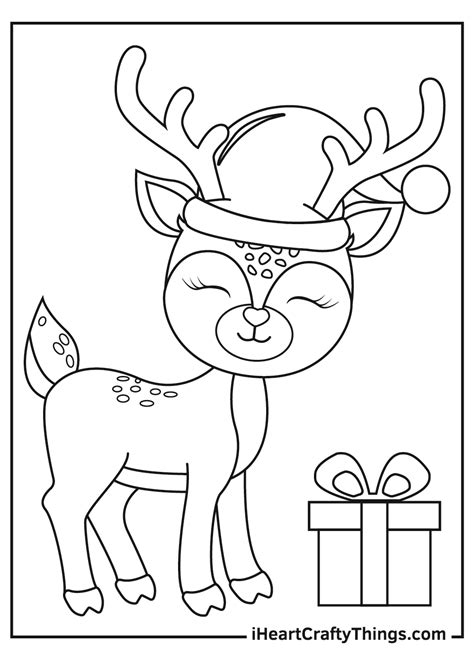 reindeer colouring pages printable