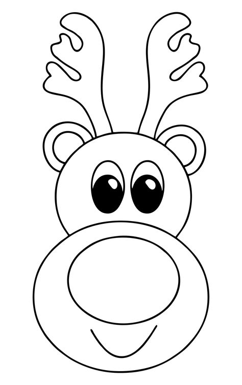 reindeer face coloring pages