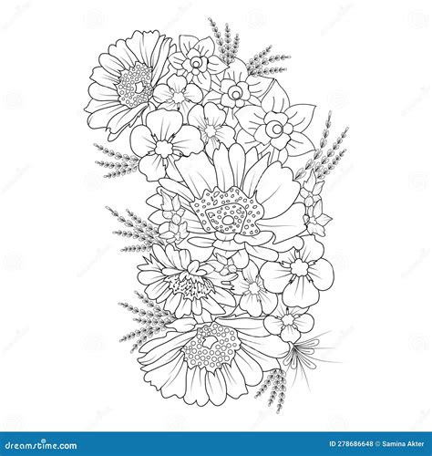 relaxation flower coloring pages for adults