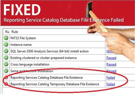 Reporting Services Catalog Database File Existence Error 2008