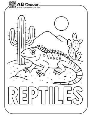 reptiles coloring sheet