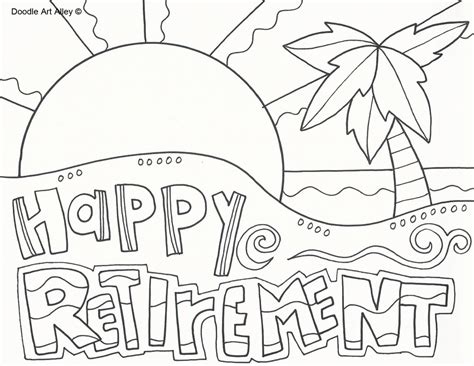 retirement coloring pages