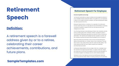 retirement speech for employee sample