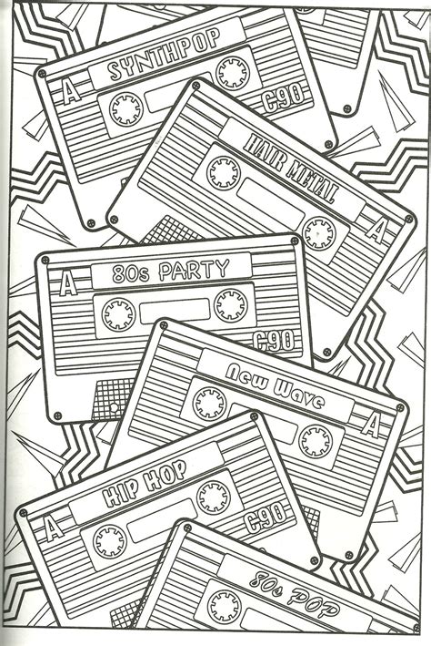 retro 80s coloring pages