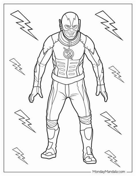 reverse flash coloring pages