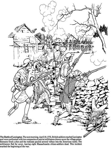 revolutionary war coloring pages