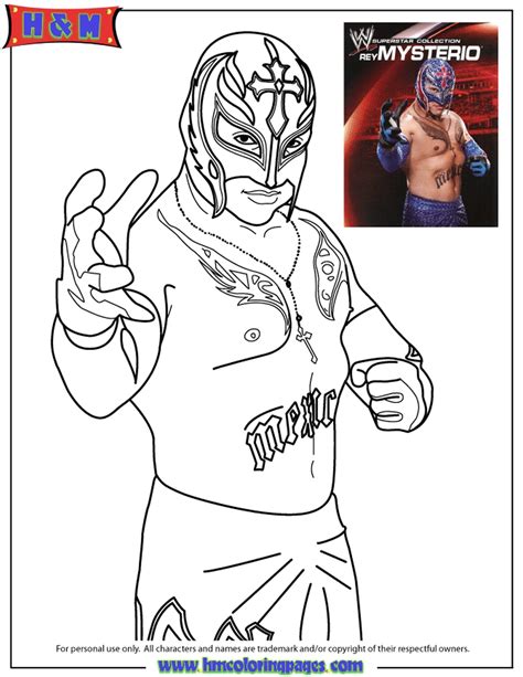 rey mysterio coloring pages