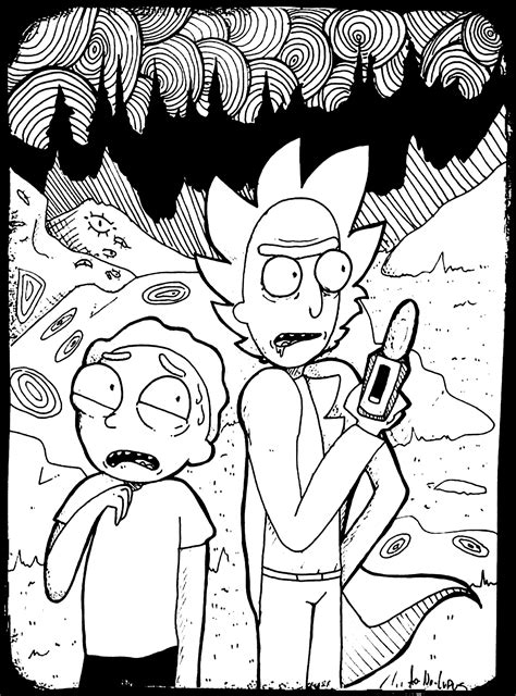 rick and morty coloring pages free