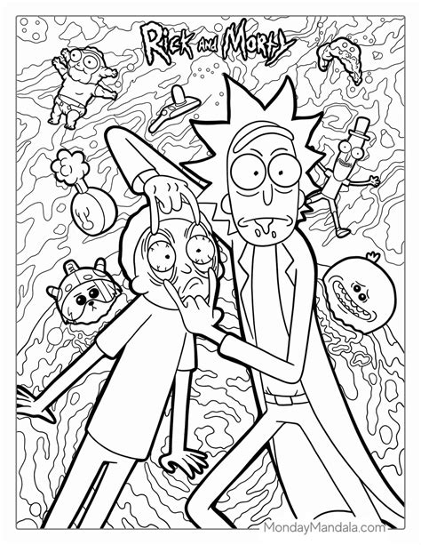 rick and morty coloring pages free