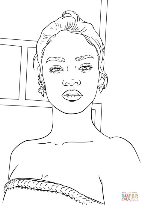 rihanna coloring pages