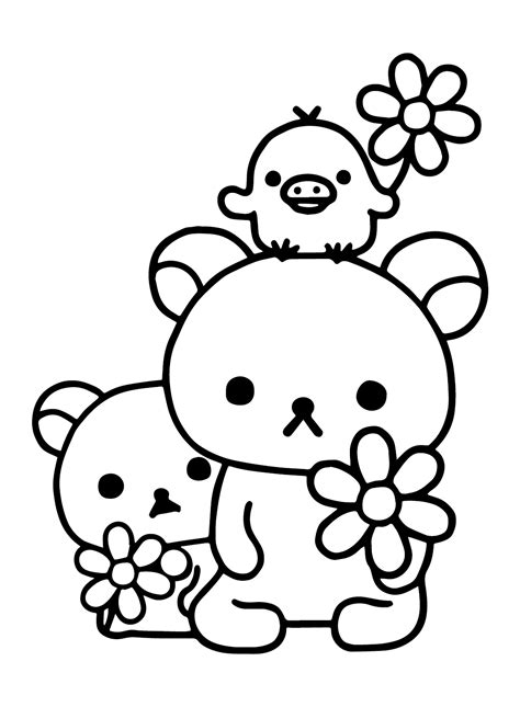 rilakkuma coloring pages